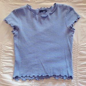 Brandy Melville Blue Striped Top